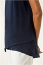 Navy  Asymmetric Hem Vest Top, Image 5 of 5