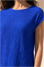 Royal Blue Classic Textured Stretch T-Shirt, Image 4 of 5