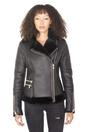 Black Shearling Sheepskin Aviator Jacket-Kiev, Image 1 of 5