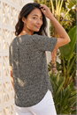 Black Petite Spot V-Neck Stretch Blouse, Image 2 of 4
