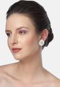 White AVANT-GARDE PARIS White Fuchsia Floral Studs, Image 4 of 5