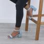 Light Blue AJVANI Light Blue Mid Block Heel Ankle Strap Sandals, Image 5 of 6