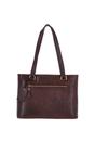 Dark Brown Real Leather Vintage Medium Handbag, Image 1 of 3