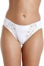 White Camille Lingerie White 3 Pack Sheer Floral Lace Mesh Briefs, Image 1 of 5