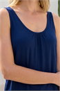 Navy  Stretch Jersey Vest Top, Image 4 of 4