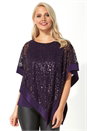 Purple Sequin Embellished Overlay Top, Image 1 of 5