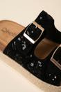 Black Isla Womens Sequin Platform Espadrille Sandals, Image 6 of 8