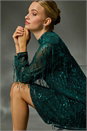 Green Dusk All Over Fringe Shift Dress, Image 6 of 7