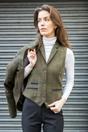 Olive Olive Tweed Herringbone Check Waistcoat, Image 3 of 5