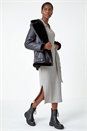 Grey Ribbed Midi Jumper Stretch Dress, Image 2 of 5