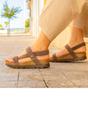 Grey Womens Durable Wedge Sandals Selma B18, Image 6 of 8