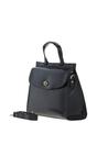 Black Large Real Leather Grab Bag, Image 2 of 4