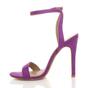 Purple AJVANI Purple High Heel Ankle Strap Barely There Sandals, Image 3 of 5