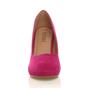 Fuchsia AJVANI Fuchsia Mid High Heel Court Shoes, Image 6 of 6