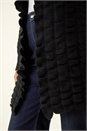 Black Longline Ruffle Detail Cardigan, Image 5 of 5