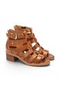 Brown Womens Soft Block Heel Sandals W3H-1823, Image 4 of 8