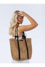 Beige Large Beach Tote Bag, Image 3 of 4