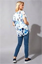 Blue Spot Mesh Chiffon Overlay Top, Image 3 of 4