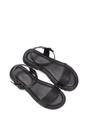 Black 'Sorella' Low Heel Chunky Sandals With Ankle Strap, Image 6 of 6