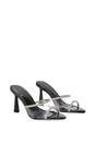 Beige 'Ava' Perspex High Heel Mules with Crystal Detail, Image 5 of 6