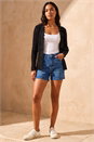 Black Lace Trim Knit Cardigan, Image 2 of 4