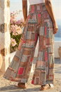 Light Pink Patchwork Wide Leg Palazzo Trouser, Image 3 of 4