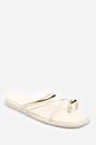 Cream Zelina Strappy Metal Toe Loop Slide On Sandal, Image 2 of 4
