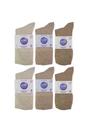 Beige 12 Pairs Diabetic Bamboo Socks, Image 2 of 5