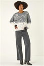 Grey Jacquard Bow Knit Jumper, Image 2 of 5