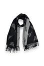 Black Highland Cow Reversible Scarf, Image 4 of 5