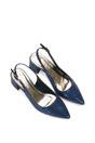 Navy XY London Navy 'Virelai' Shimmer Low Block Heels With Slingback, Image 6 of 6