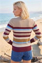 Wine Petite Stripe Jumper, Image 3 of 4