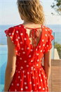 Red Polka Dot Frill Fit & Flare Dress, Image 4 of 4
