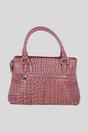 Rose Real Leather Handbag with Detachable Crossbody Strap, Image 3 of 4