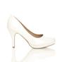 White High Heel Court Shoes, Image 2 of 6