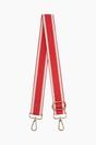 Red Sarta Red Stripe Trim Woven Bag Strap, Image 1 of 4