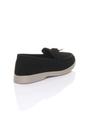 Black AJVANI Black Flat Slip On Smart Loafers, Image 4 of 4