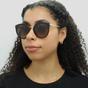 Brown Round Dark Havana Brown Gradient Sunglasses, Image 4 of 4