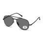  Aviator Shiny Black Smoke Grey Polarized MP185, Image 2 of 3