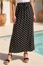 Black Dusk Polka Dot Tie Maxi Skirt, Image 1 of 4