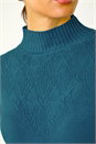 Blue Embellished Stitch Knitted Dress, Image 5 of 5