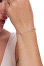 Silver Sterling Silver CZ Tiny Flower Bracelet, Image 2 of 3