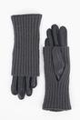 Black Folding Cuff Winter Gloves, Image 2 of 4