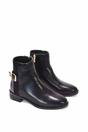 Black XY LONDON Black 'Ailany' Chelsea Ankle Boots Elasticated Buckle Detail, Image 6 of 6