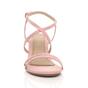 Light Pink AJVANI Light Pink Mid Wedge Heel Crossed Straps Sandals, Image 6 of 6