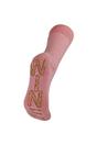 Pink 1 Pack Ladies Novelty Wine Slipper Socks with Cork Grips, Image 1 of 3