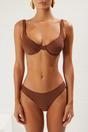 Brown Underwired Balconette  Bikini Set, Image 3 of 4