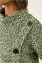 Green Roll Neck Button Detail Jumper, Image 5 of 5