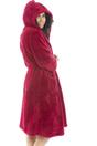 Magenta Super soft Fleece Hooded Robes, Image 4 of 5