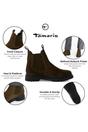 Green Tamaris Womens Olive Chelsea Boots, Image 2 of 8